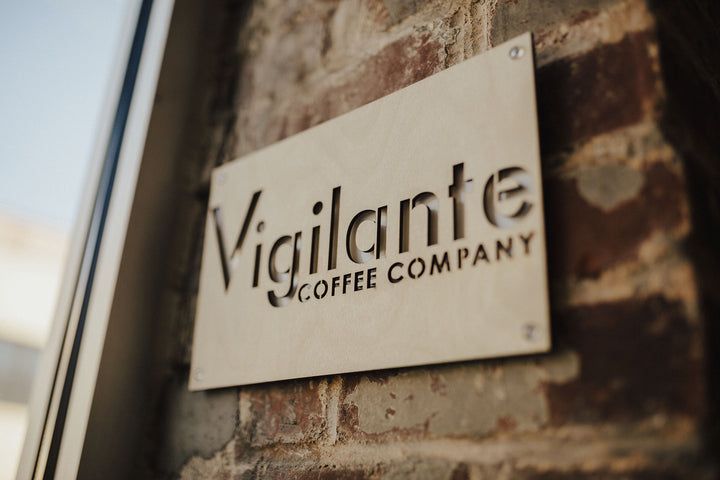 Vigilante Coffee Sign